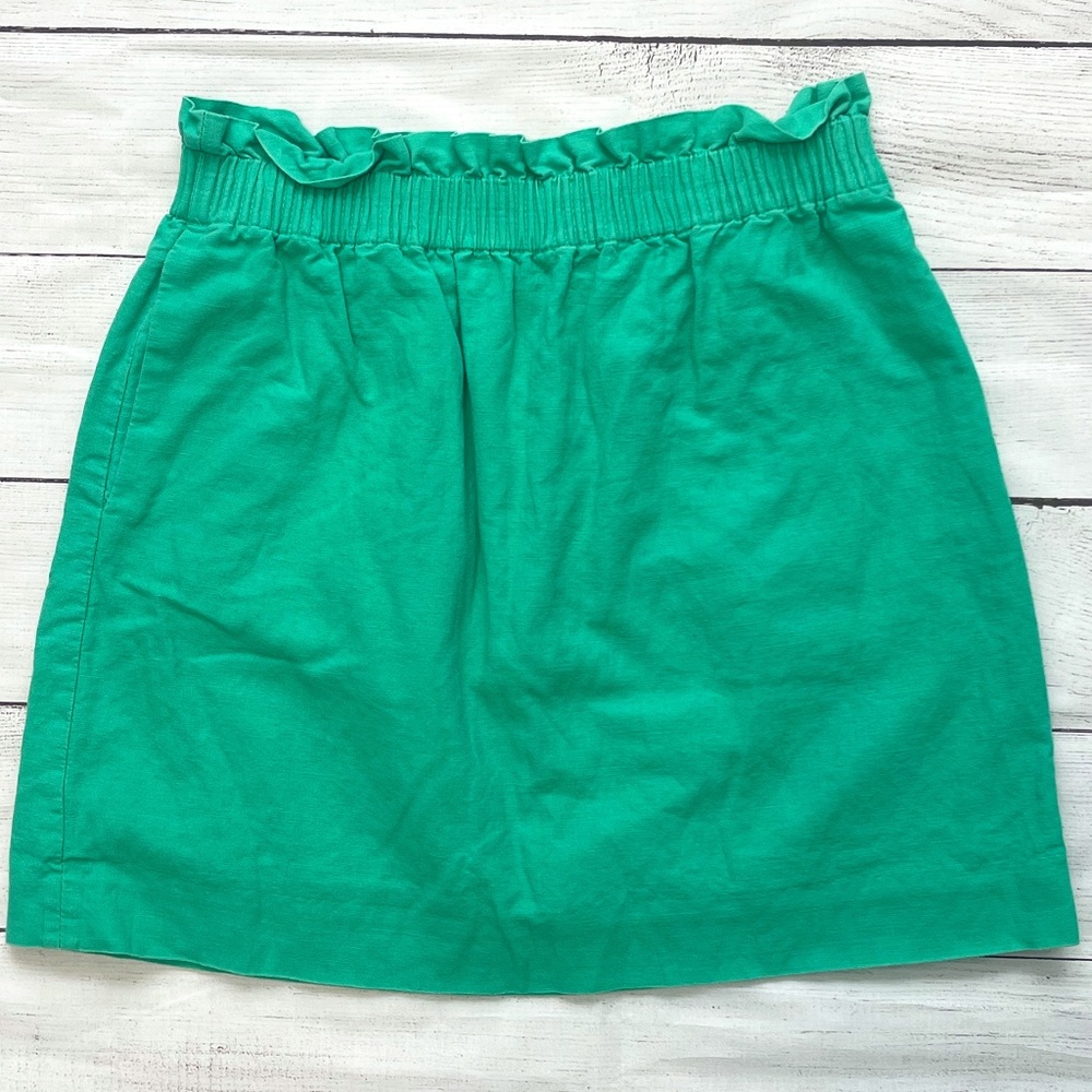 J. Crew Linen-Cotton City Skirt